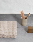 Πετσέτα Χεριών Waffle από 100% Οργανικό Βαμβάκι – Stone (50x75)