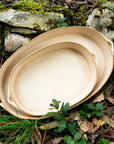 Oval Stoneware Oven Dish with Natural Finish