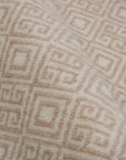 Μάλλινο ριχτάρι “Sirtaki” με κρόσια – Cream/Brown (130×190 εκ.)